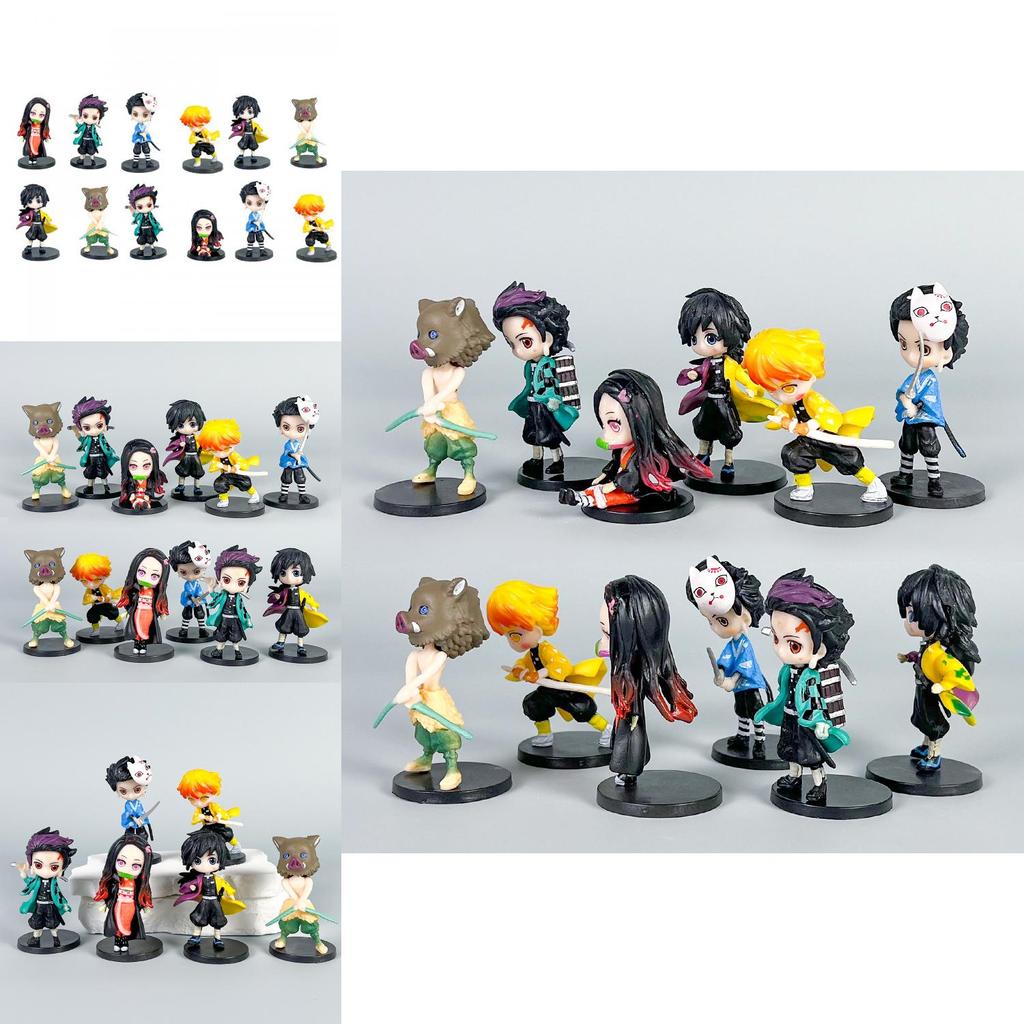 Demon Slayer Kimetsu No Yaiba Kamado Tanjirou Pvc Figurine Collection With Assembled Characters For Display And Gifting