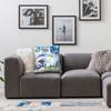Frutiger Aero Aesthetic Square Pillow Case Tech Great Wave of Kanagawa Fishes Cushion Cover Customized Pillowcover Home 40*40cm