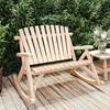 VidaXL Garden Rocking Bench 2 Seater 123x96x102 Cm Solid Spruce Wood 363349