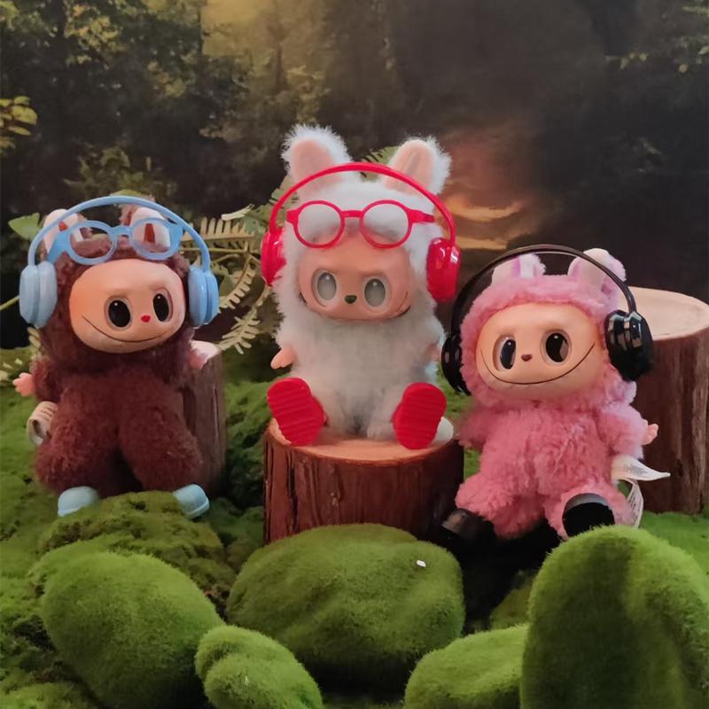 For Labubu Headphones, Shoes and Glasses Set 17cm V2 V3 Plush Doll DIY Decoration Accessories Cute Children's Birthday Gift Toys