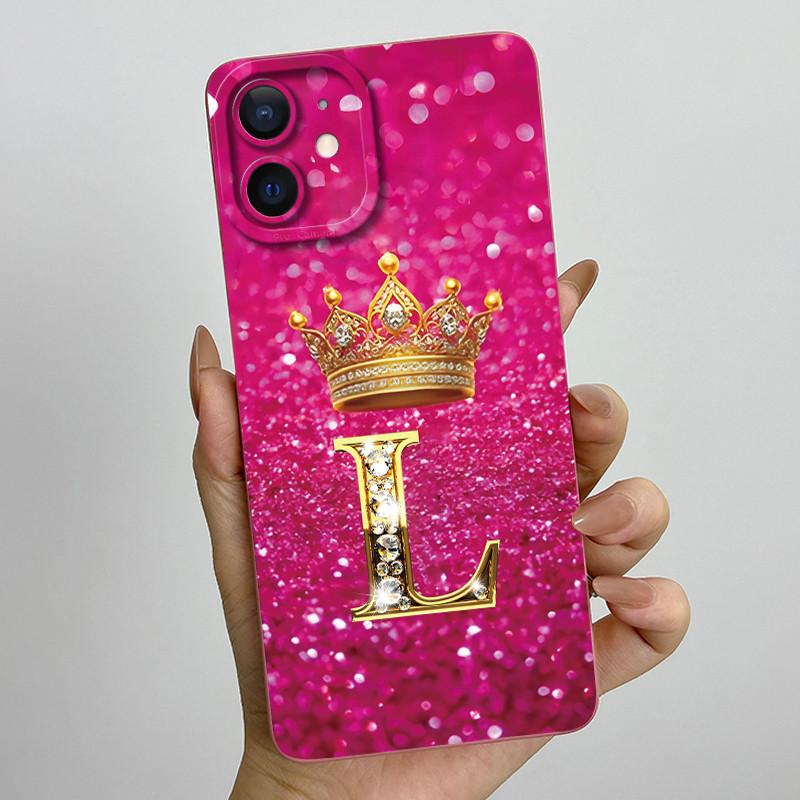 For Apple iPhone 11 Case iPhone11 Pro Luxury Crown Letter Couple Cover Soft Liquid Phone Case For iPhone 11 Pro Max Fundas Coque