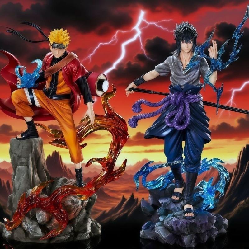 Naruto vs Sasuke GK Statue Model - High Edition Anime Figure Ornament Tide Play Collectible