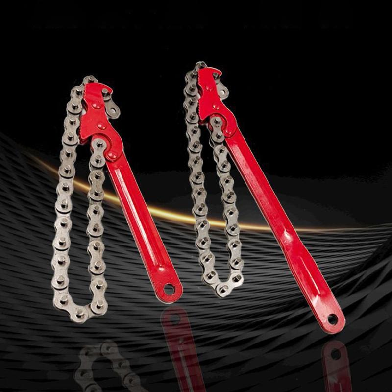 Těžký ráčnový řetězový klíč Reverzibilní nástroj na olejové filtry Nástroje pro potrubní armatury Pasují Kleště řetězového klíče na olejové filtry