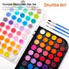 Shuttle Art Solid Watercolor Paint Petit Easy to Large Brush 48 for Outdoor Adult Coloring Book Set, Palette, Color, Use, Quick-Drying, Capacity,