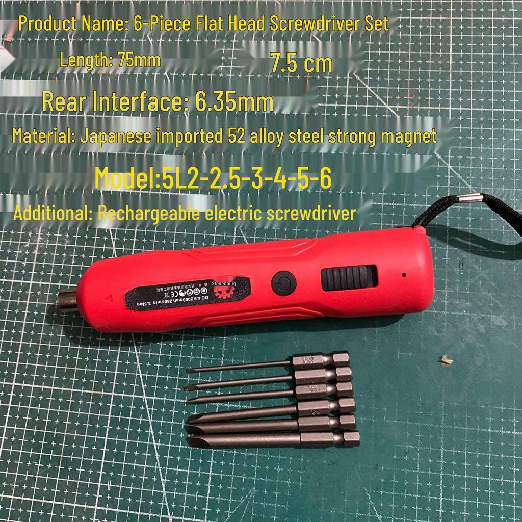 Japan S2 Steel Magnetic Slotted Flat Head Electric Screwdriver Bit