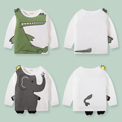 Children's 2025 New Cartoon Long-Sleeved T-Shirt, Boys' Bottoming Shirt One-Piece