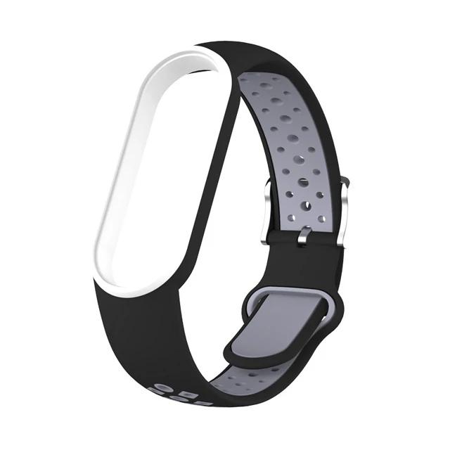 Silicone Strap for Xiaomi Mi Band 3 4 5 6 7 Bracelet Sport Miband 6 7Replacement Wristband Double Buckle Correa Belt Accessorise
