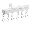 VEVOR Ceiling Curtain Track Set, 5.9 FT/1.8 Meter, Sliding Ceiling Track System for Curtains