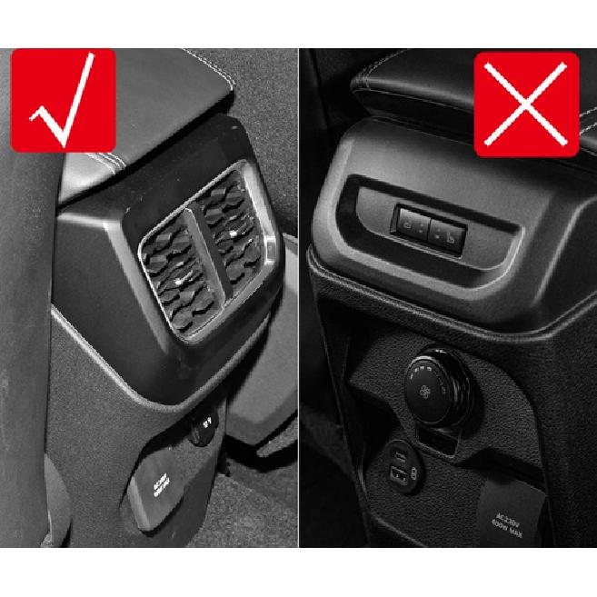 Carbon Fiber Rear Air Vent Outlet Lid Decoration Cover Trim For  Ford Ranger