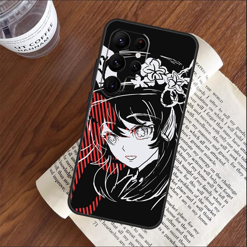 Genshin Impact Hu Tao Phone Case For Samsung Galaxy S25 S24 S23 S22 S21 Ultra S9 S10 S20 Plus S24 FE Funda Cover