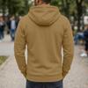 Men's Zip-Up Hoodie with Multiple Pockets, Casual Long Sleeve Sweatshirt