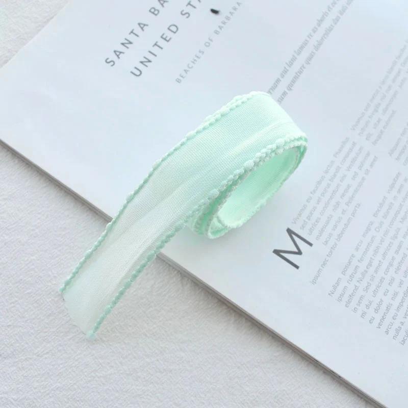 

2/5 meters Jewelry Accessories Self-Made Bowknot Hairpin Hair Rope Material DIY Edge Spring Color Gauze Tape Handmade Wholesale 5 meters