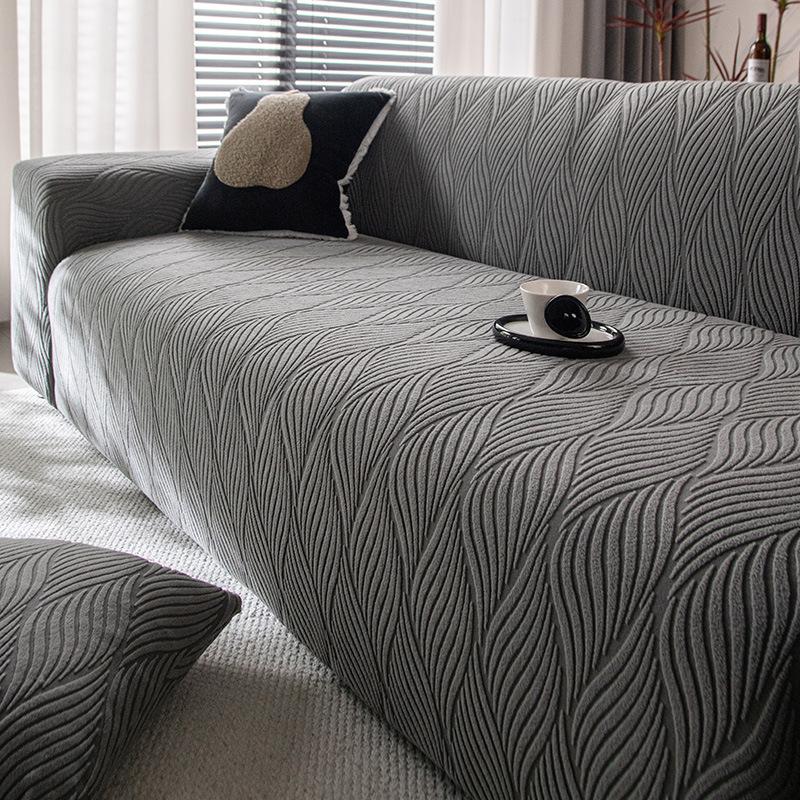 Simple Style Jacquard Velvet Sofa Cover All Season All Inclusive Cover Non Slip Sofa Cover