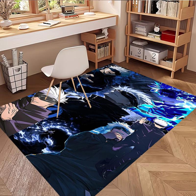 Jujutsu Kaisen Print Rug, Washable Floor Carpet, For Entryway Dorm Laundry Room Office Study, Home Decor Birthday Christmas Gift