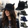 Breathable Ox Horn Baseball Cap Sun-proof Baseball Hats Casual Sport Trucker Hat  Cosplay