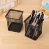Pencil Holder Office Desk Metal Mesh Square Pen Pot Case Stationery Container Organiser Durable Pencil Case Black