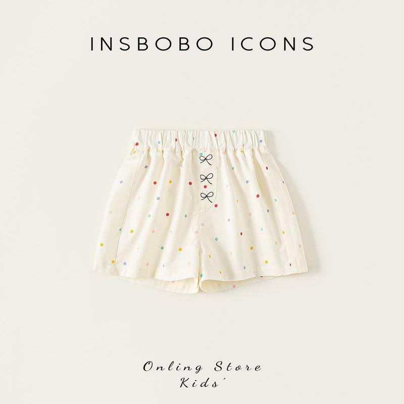 Детские брюки Insbobo 2025 Новые летние шорты для девочек Детские повседневные брюки Стильная детская одежда Летняя Beige 80