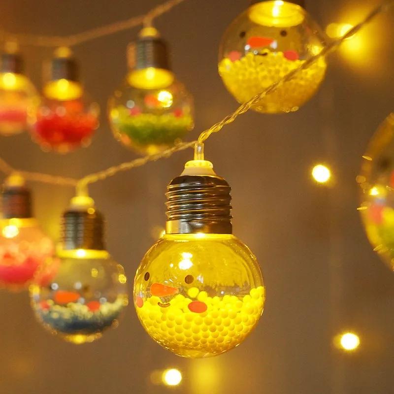 2/3/6M LED Bulb Ball Colorful String Lights Battery Power Christmas Balls Stars Garland for Child Room Birthday Christmas Decor