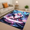 3D Kawaii M MIKU Music Cartoon Girl Living Room Non Slip Area Rug Carpet for Bedroom Playroom Sofa,Easy Clean Home Decor Doormat