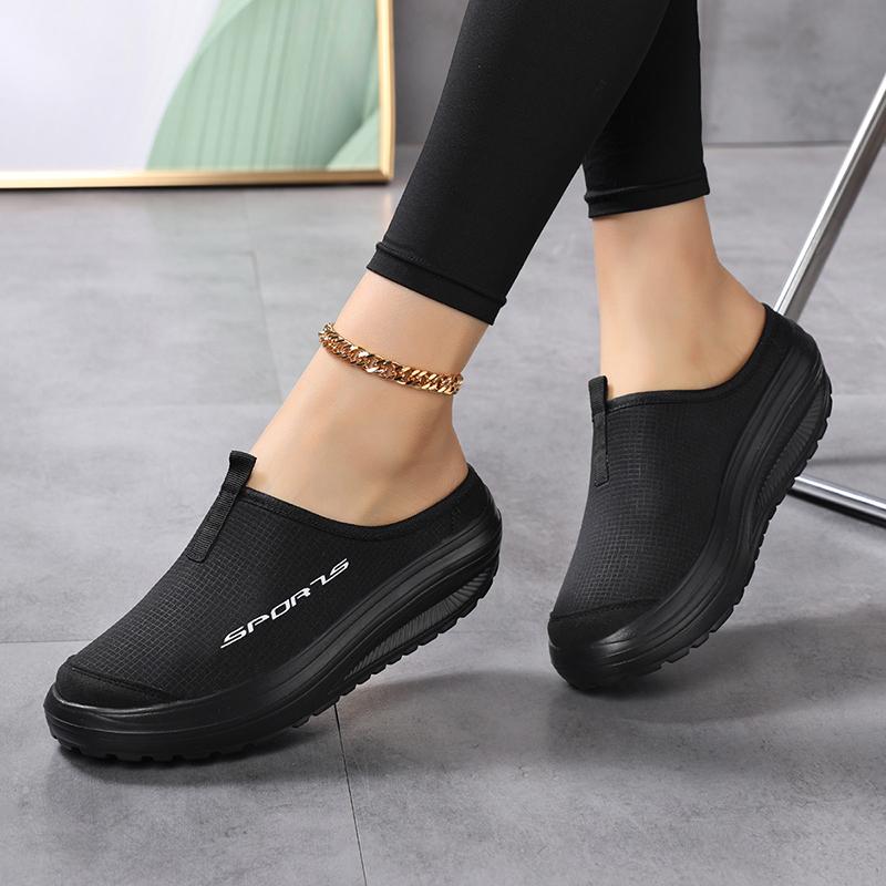 2025 New Womens Slippers Personality Half Slippers Fashion Casual Shoes Platform Shoes Light and Comfortable Anti Slip Wear