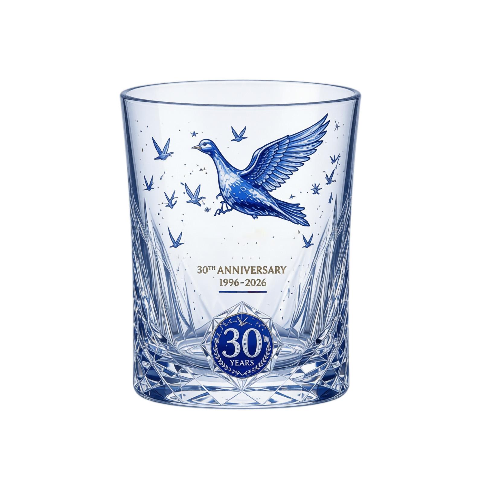 High Borosilicate Glass Whiskey Glass Duck Design Whiskey Tumbler Decorative Glassware for Spirits and Liquor Drinking 30th Anniversary Edition One Size