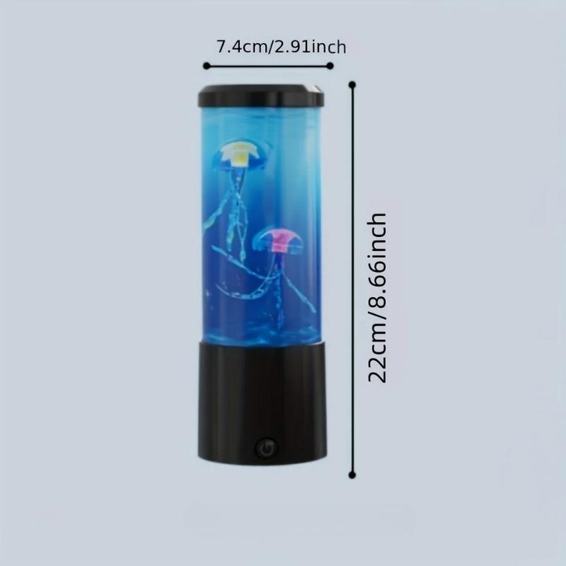 7 Colors LED Jellyfish Lava Lamp Creative Ocean Themed Mood Night Light USB Powered Desktop Decor Lamp for Home Decoration Gift