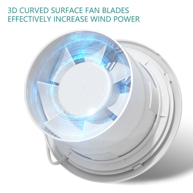 Wall Exhaust Fan Adjustable Duct Fan Low Noise Ventilation Fan Wall Mounted Attic Pipe Ventilation Extractor Enduring