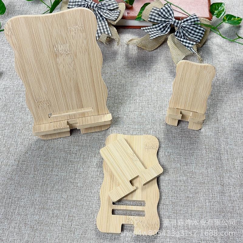 Bamboo Wood Multi-functional Phone & Tablet Charging Stand Small 10x5.4