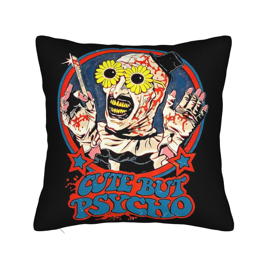 Terrifier Horror Movie Pillowcase Soft Polyester Cushion Cover Gift  Pillow Case Cover Home Zipper 45X45cm