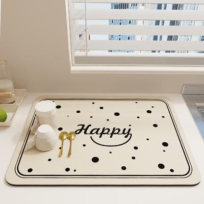 Plaid Super Absorbent Coffee Dish Table Mat Quick Dry Draining Pad Kitchen Absorbent Drained Placemat For Table Bathroom Kitchen