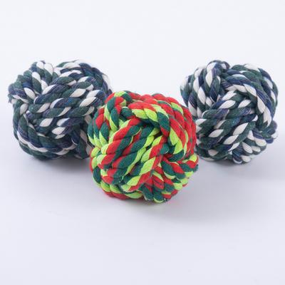 2Pcs Dog Cotton Rope Toy Ball for Chewing, Grinding Teeth and Cleaning Teeth. Small Dog Pet Toy and Accessory.