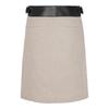 Salvatore Ferragamo Skirt With Removable Leather Belt Beige