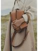 Mokki French Niche Retro Genuine Leather One-Shoulder Crossbody Bag