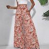 European American Holiday Style Wide Leg Printed Casual Pants - Spring, Summer, Autumn 