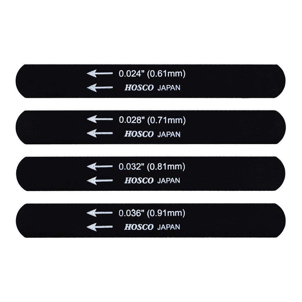 HOSCO Luthiers Tools Black Nut File (L=95mm) Black Oxide Finish, Set of 4 for Ukulele 025-028 H-NF-UK