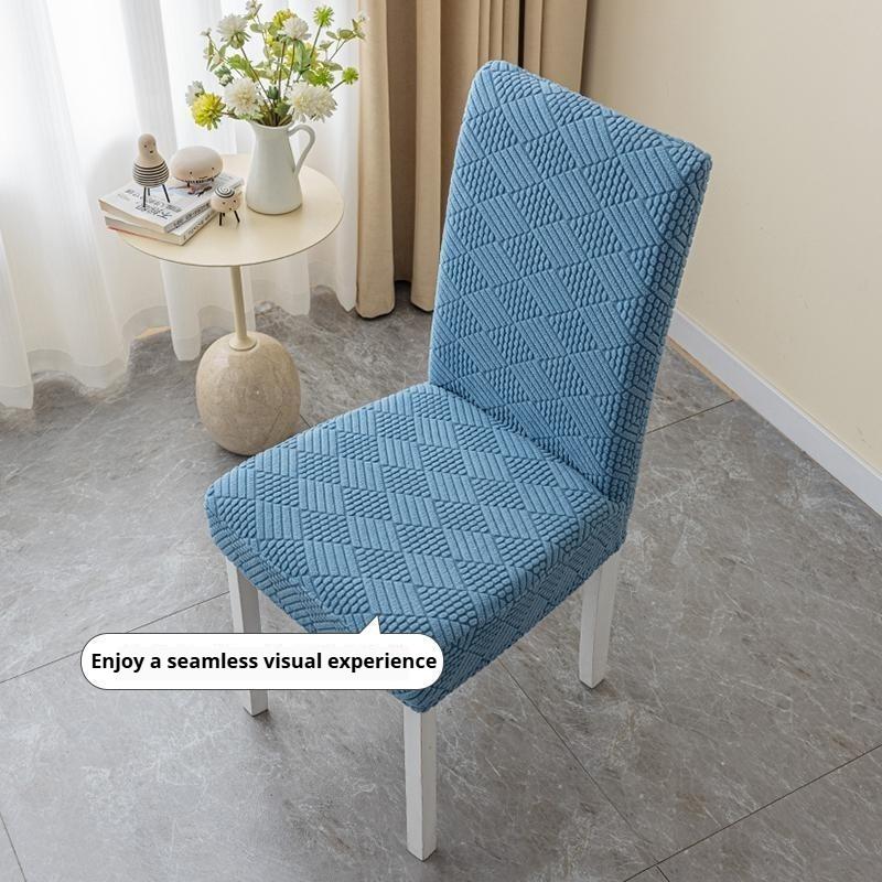 Chair Cover Universal Four Seasons Dining Table Stool Cover Backrest Integrated Protective Cover Knitted Elastic Chair Cover