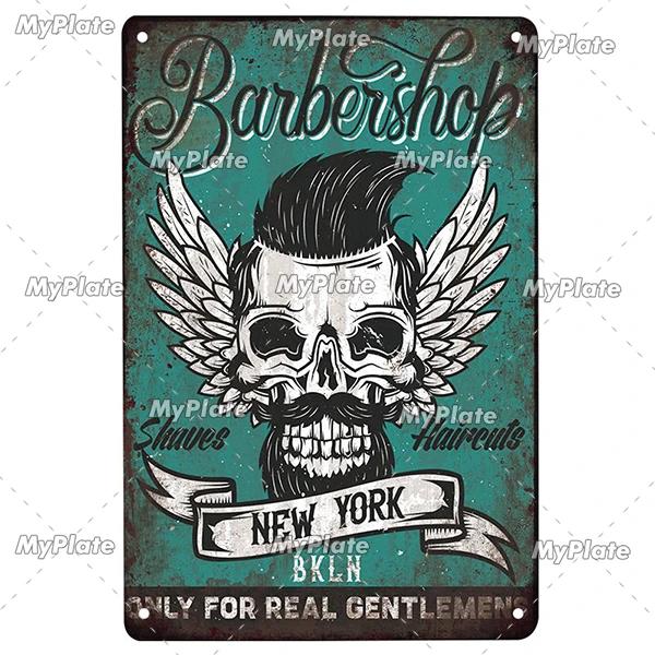 BARBER Tin Sign Metal Sign Retro Plaque Home Decor Metal Vintage Man Cave Bar Pub Club Home Wall Decoration