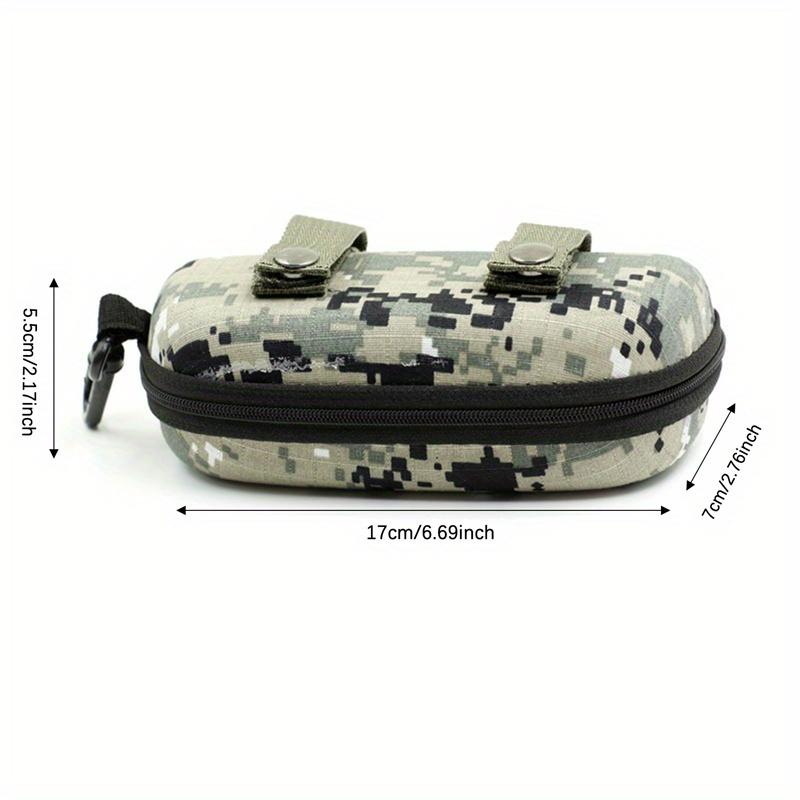 Camouflage Glasses Case Outdoor Sports Zipper Box Thickened Anti-stress Sunglasses Case Portable Glasses Storage Box