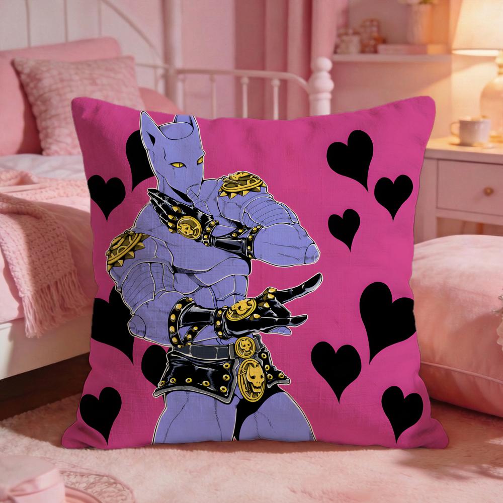 jJoJo Bizarre Adventure Cushion Cover Premium Comfort Reversible Pillow Cove Two in One Design for Any Room Car Interior