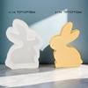 Rabbit Candlestick Silicone Mold Gypsum Plaster Mold Easter Candle Holder Molds for DIY Jewelry Organizer Home Decor