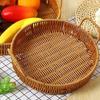 1Pcs Plastic Imitation Wicker Rattan Handwoven Rattan Basket