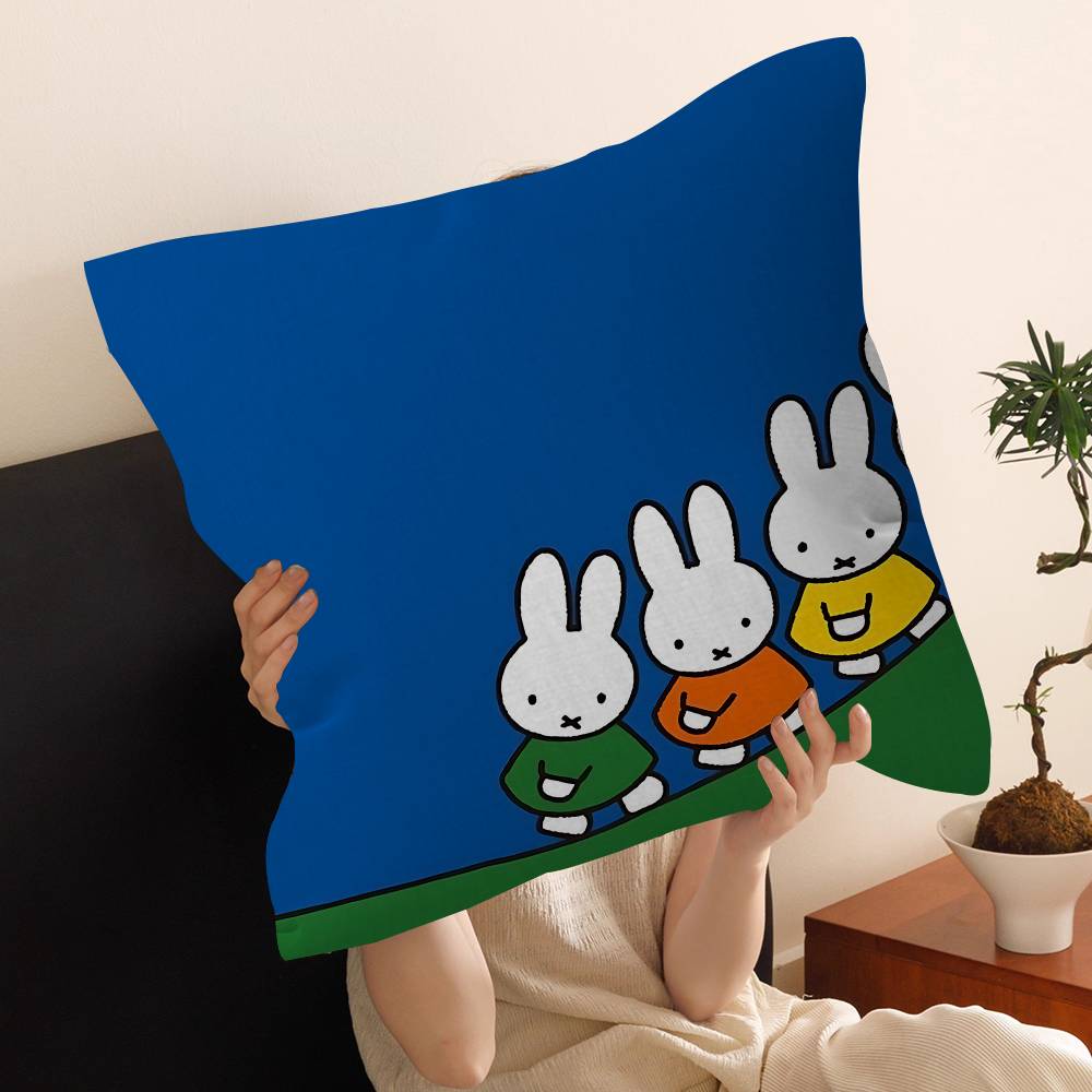 Cartoon M-Miffys Personalized Pillow Dust Cover Bedroom Kids Party Decoration Pillowcase Birthday Children Gift