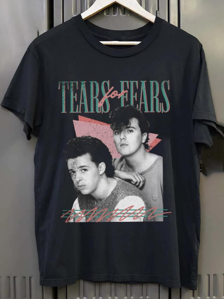 Tears For Fears Style 80s Tears for Fears Black All Size T-Shirt