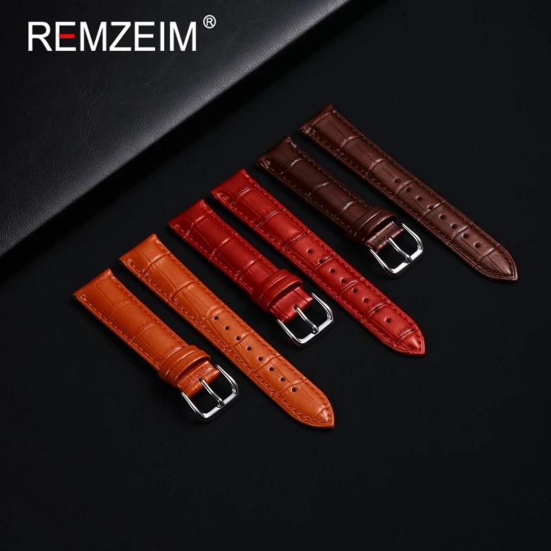 Men Women Fashion Bright Genuine Leather Watch Straps 12/14/16/18/20/22mm Watchbands Bracelet Smooth Replacement Wristband