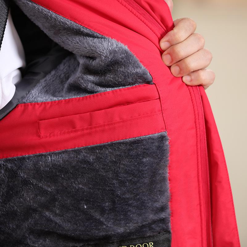 Veste d'hiver épaisse en coton avec isolation en peluche et coupe-vent pour personnes d'âge moyen et âgées, vêtements d'extérieur en coton