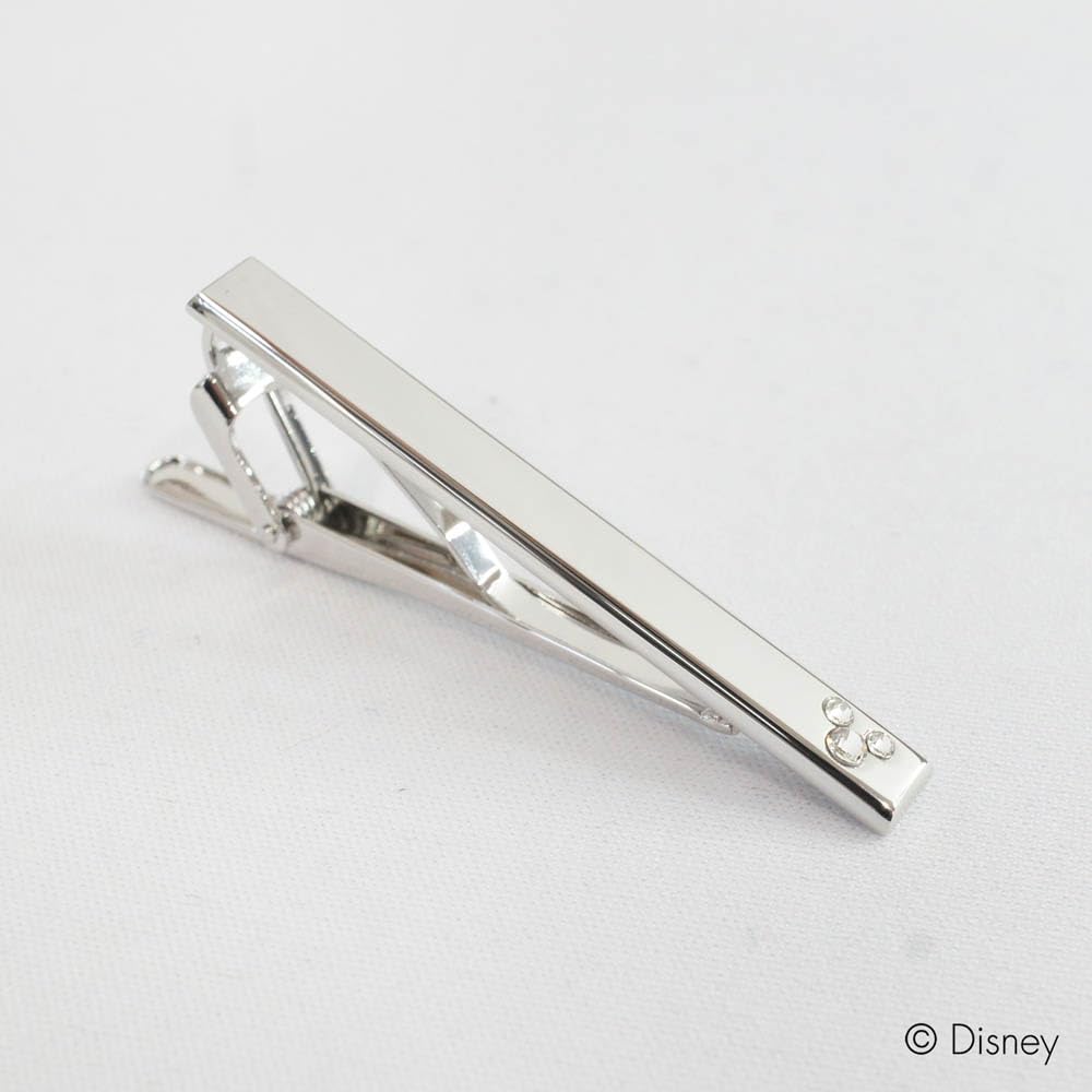 Disney Mickey Mouse Tie Tie Bar Set Includes Tie and Tie Clip & (Navy Blue, Wa-08) -