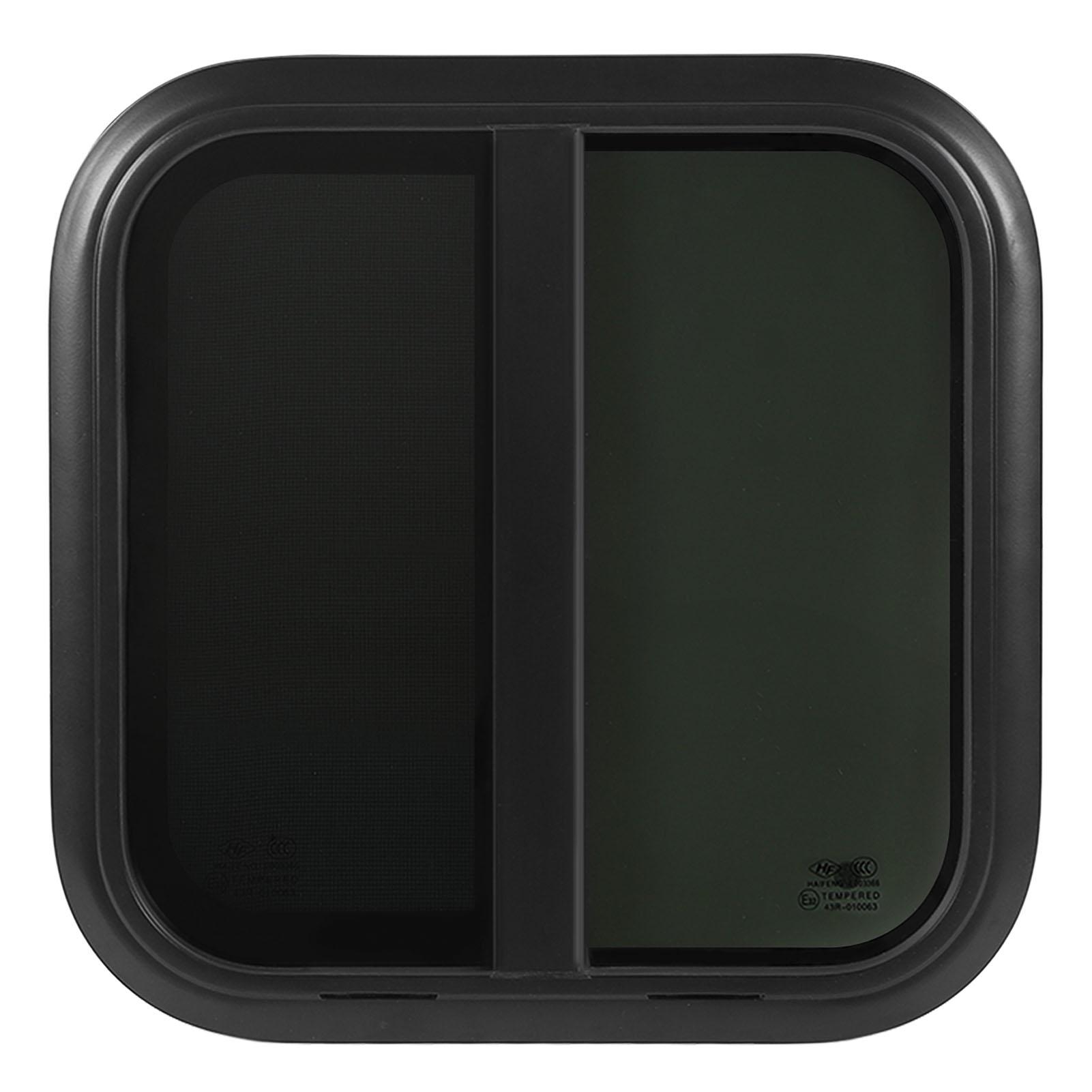 

L500 H500mm RV Sliding Window Tempered Glass Anti UV Movable Insect Net Aluminum Alloy Frame for Trailer Marine Camper