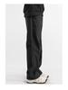 2025 Men's Casual Black Outdoor Sports Pants - Straight, Solid Color, Ideal for Spring & Autumn Activities