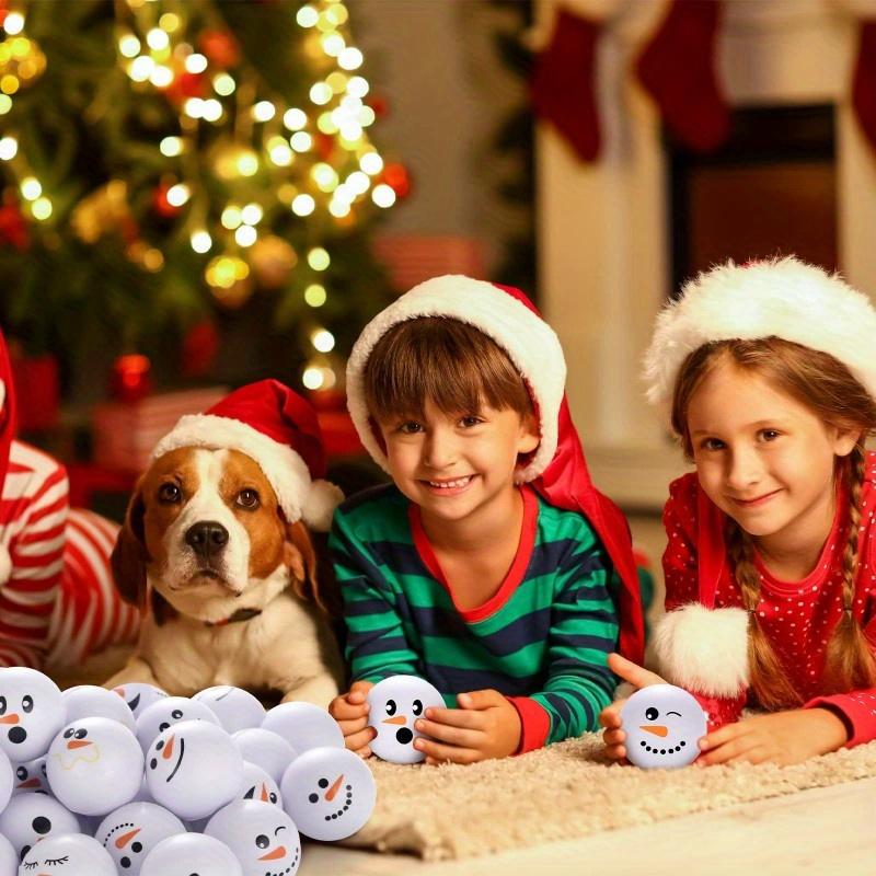 10pcs Party Favors Pack  Christmas Snowmen Balls Toys:Festive Ornaments, Festive Crafts,Holiday Shoppers, Family Celebrations