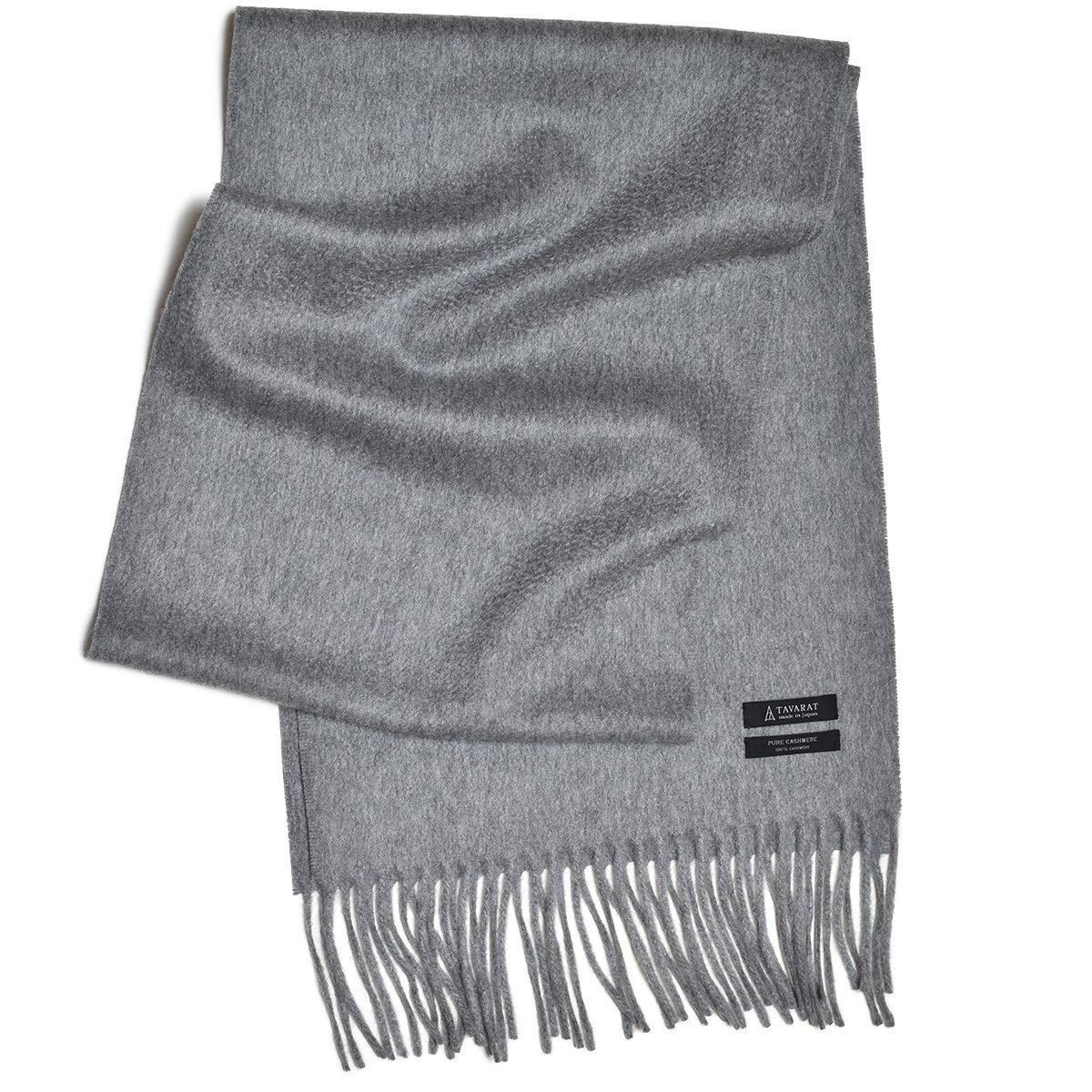 

TAVARAT Кашемир Сделано из Плед Таун Кашемир Мужской шарф, 100% кашемир, Япония, Ворсованный, (Серый) серый